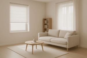 cómo combinar cortinas y persianas