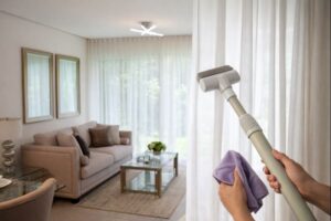 limpieza de cortinas