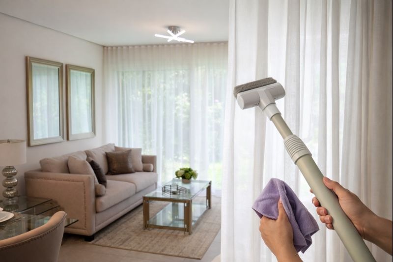 limpieza de cortinas