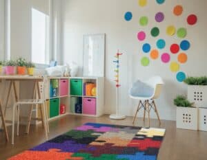Alfombra de hule para area de juegos