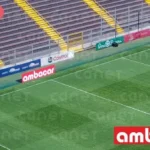 Fotografía de una alfombra 3D de Canetcam para uso publicitario en un campo de fútbol